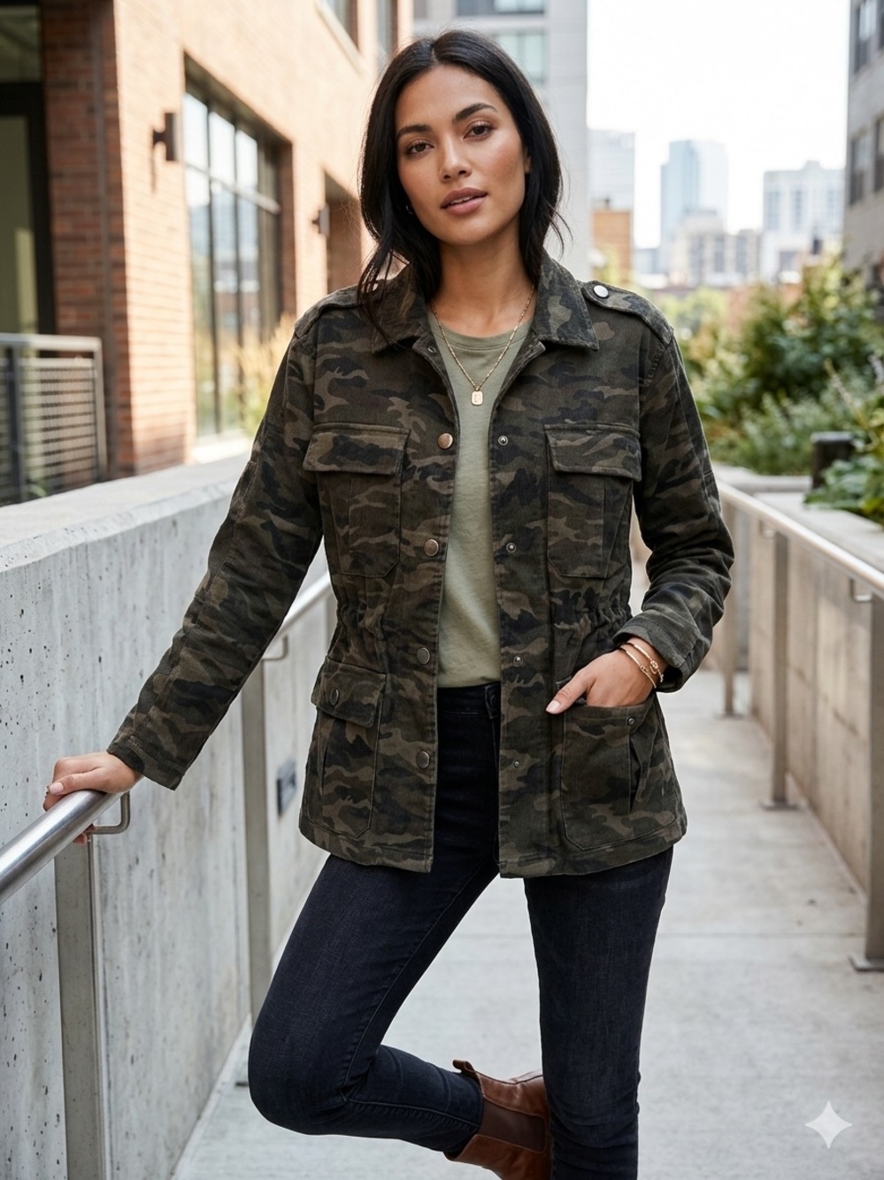 Vici Camo Utility Military Jacket